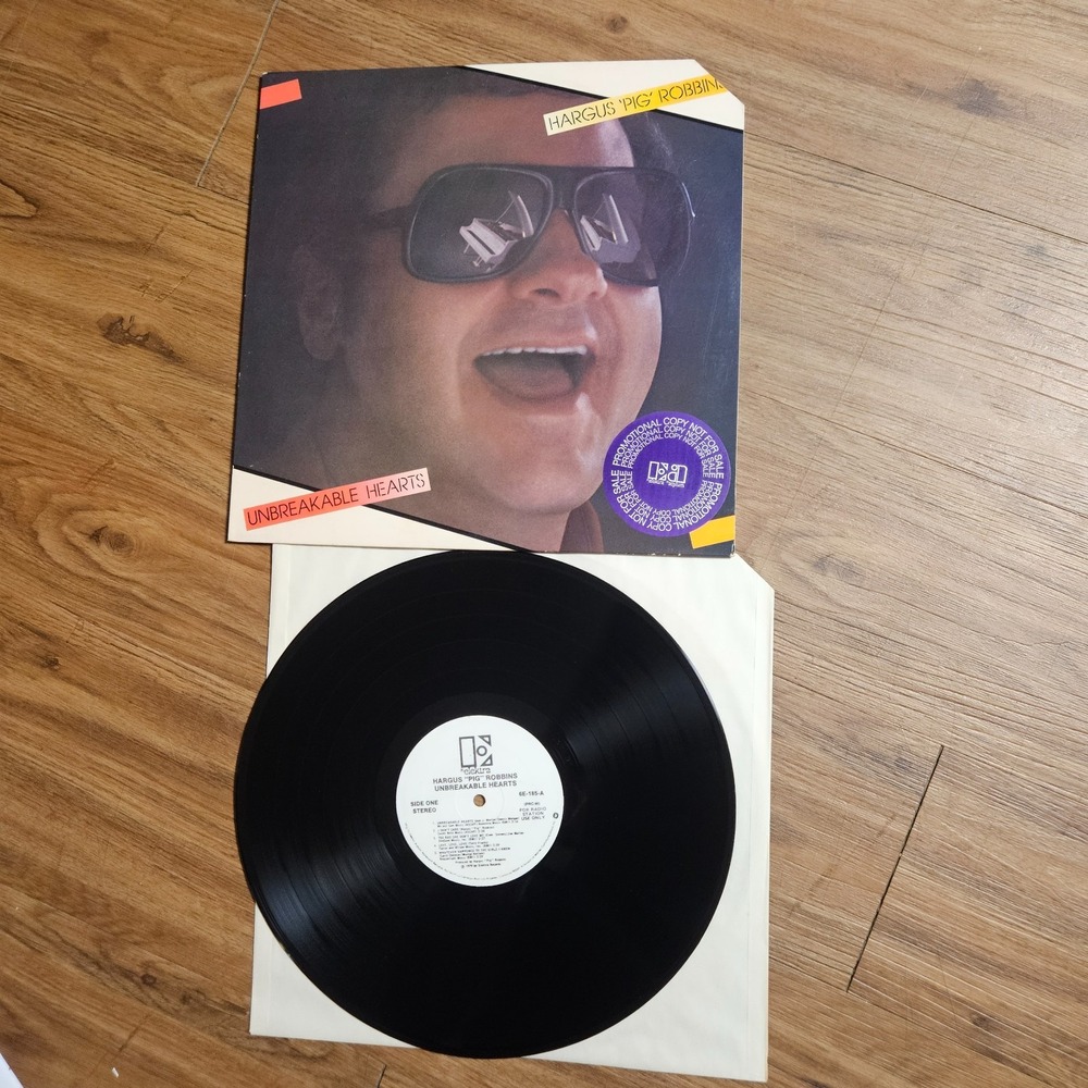Hargus "Pig"‎ Robbins – Unbreakable Hearts Elektra 1979 6E-185 PROMO LP EX EX/EX